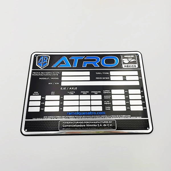 Company Brand Aluminum Label