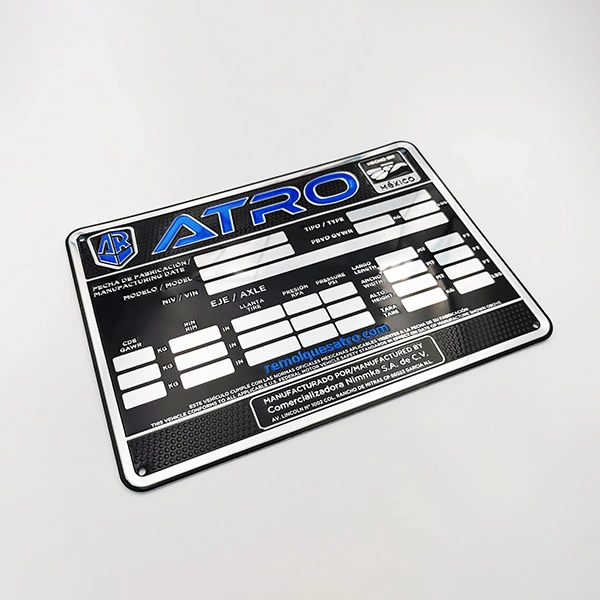 Company Brand Aluminum Label