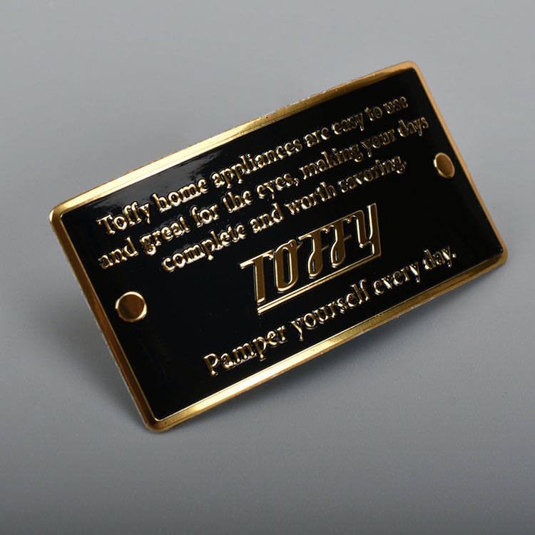 Aluminum Printed Gold Metal Label