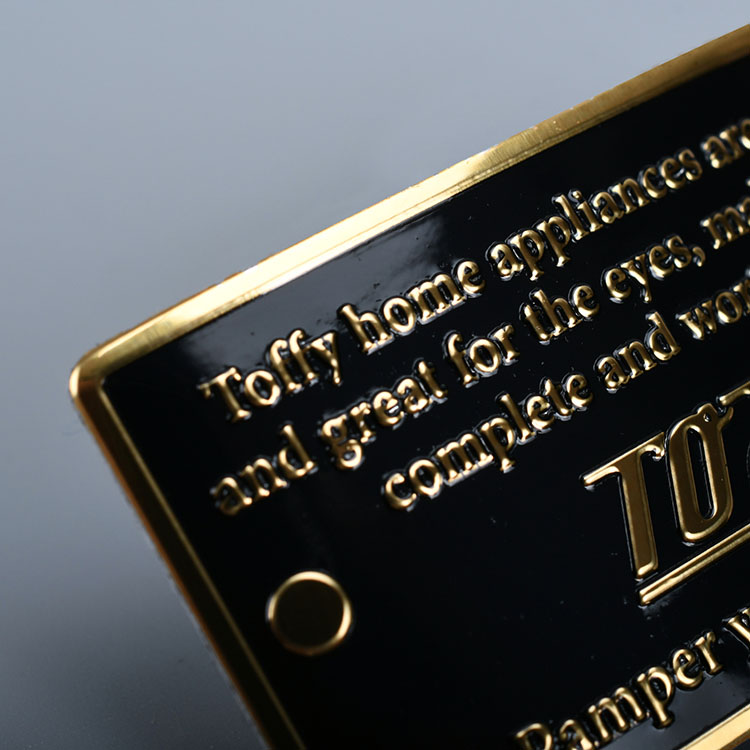 Aluminum Printed Gold Metal Label
