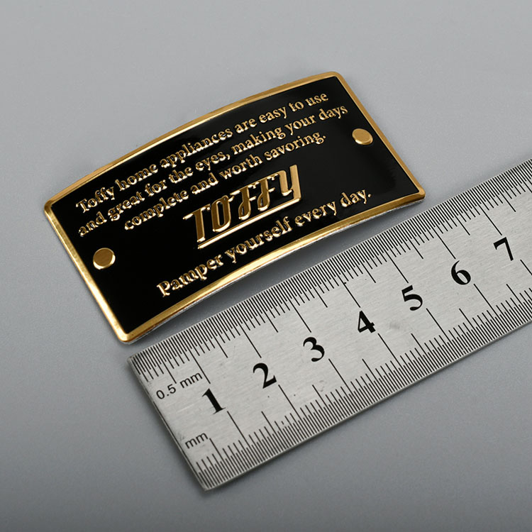 Aluminum Printed Gold Metal Label