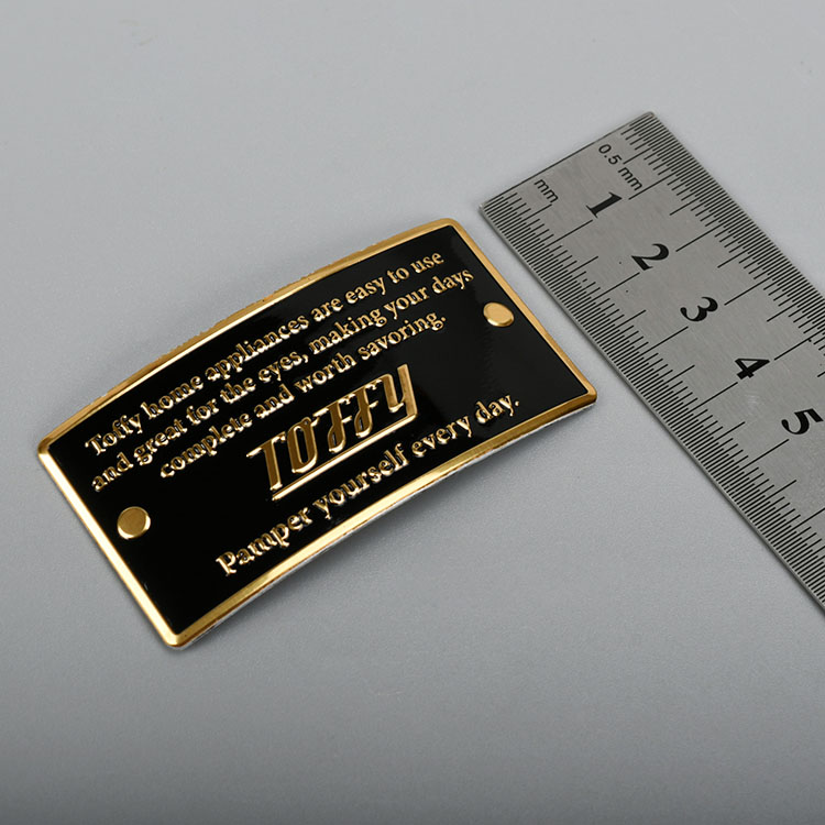 Aluminum Printed Gold Metal Label
