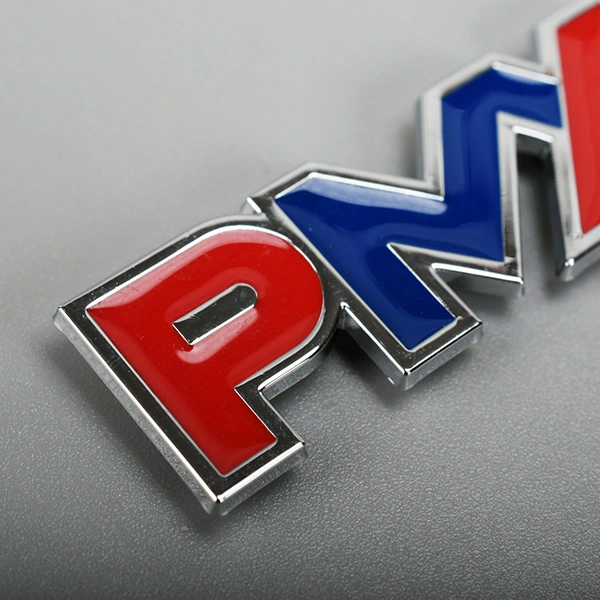 Chrome emblem 3D logo sticker