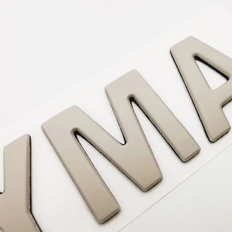 3D Chrome Silver Soft Label Sticker