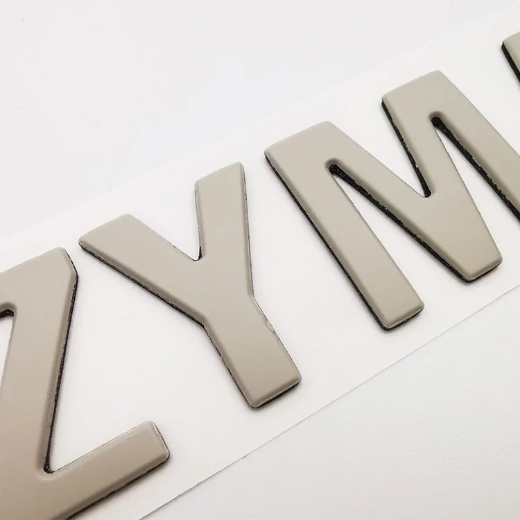 3D Chrome Silver Soft Label Sticker