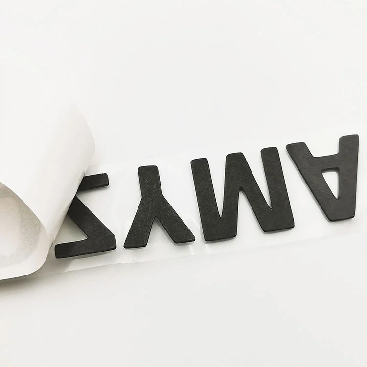 3D Chrome Silver Soft Label Sticker
