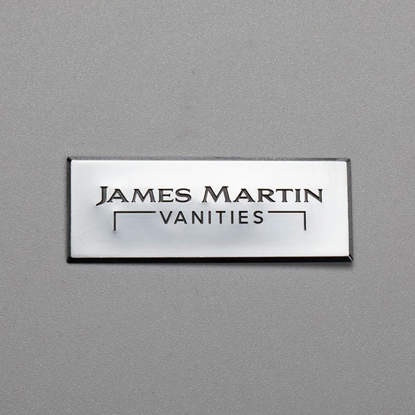 High Precision 3D Nickel Electroplated Label With Matt Silver Surface
