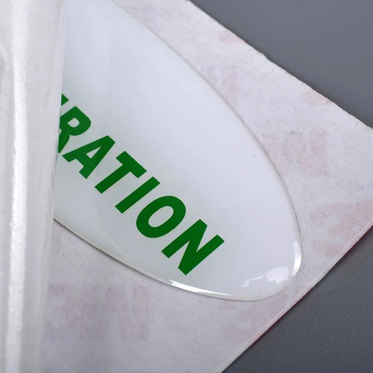 3D logo Clear Resin Epoxy Sticker