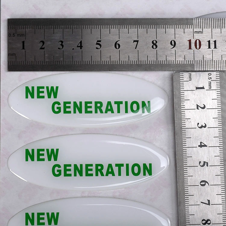3D logo Clear Resin Epoxy Sticker