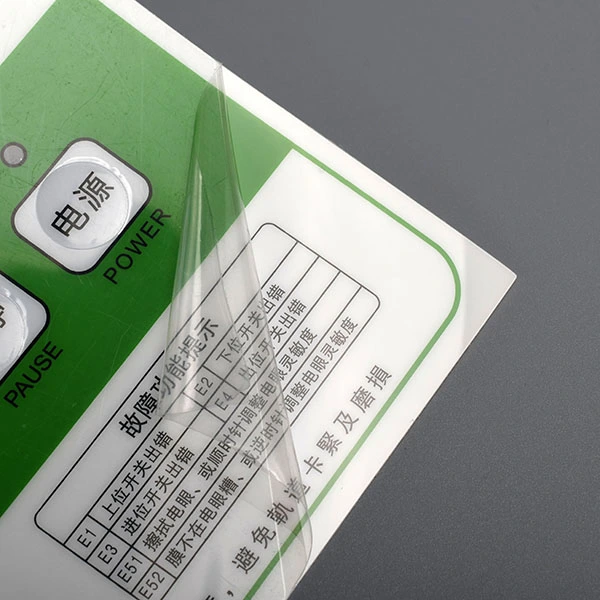 Front Control Panel Sticker