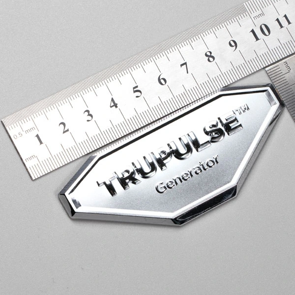 custom Logo 3d Embossed Label glossy matt Metallic Stickers China sign supplier