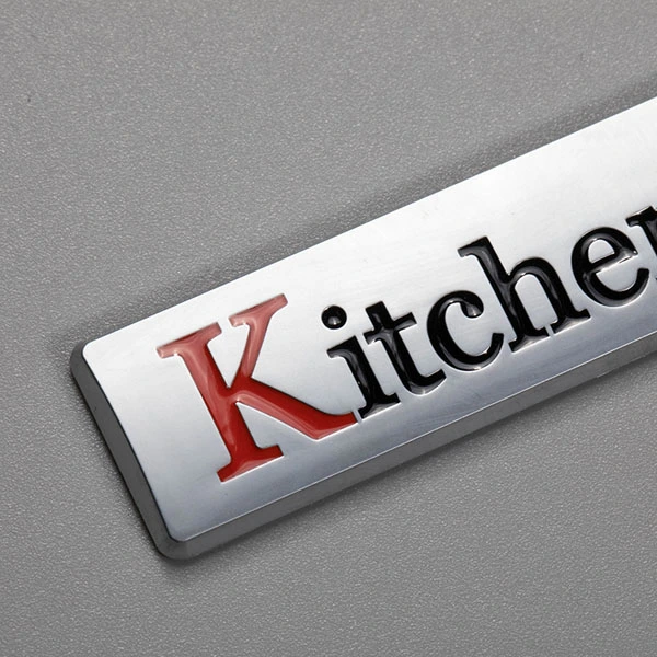 Manufacturer Custom ABS Plastic Letter Emblem Sticker Specialized refrigerator Decorative Emblems