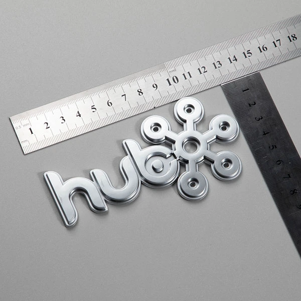 Chrome Logo ABS label