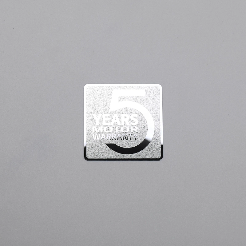 Metal Chrome Texture Label Silver Thin Self adhesive sticker
