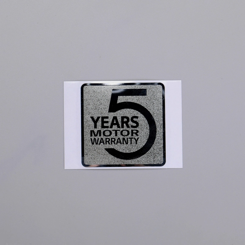 Metal Chrome Texture Label Silver Thin Self adhesive sticker