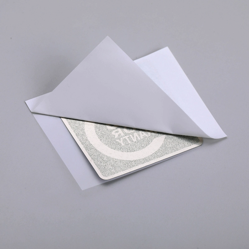 Metal Chrome Texture Label Silver Thin Self adhesive sticker
