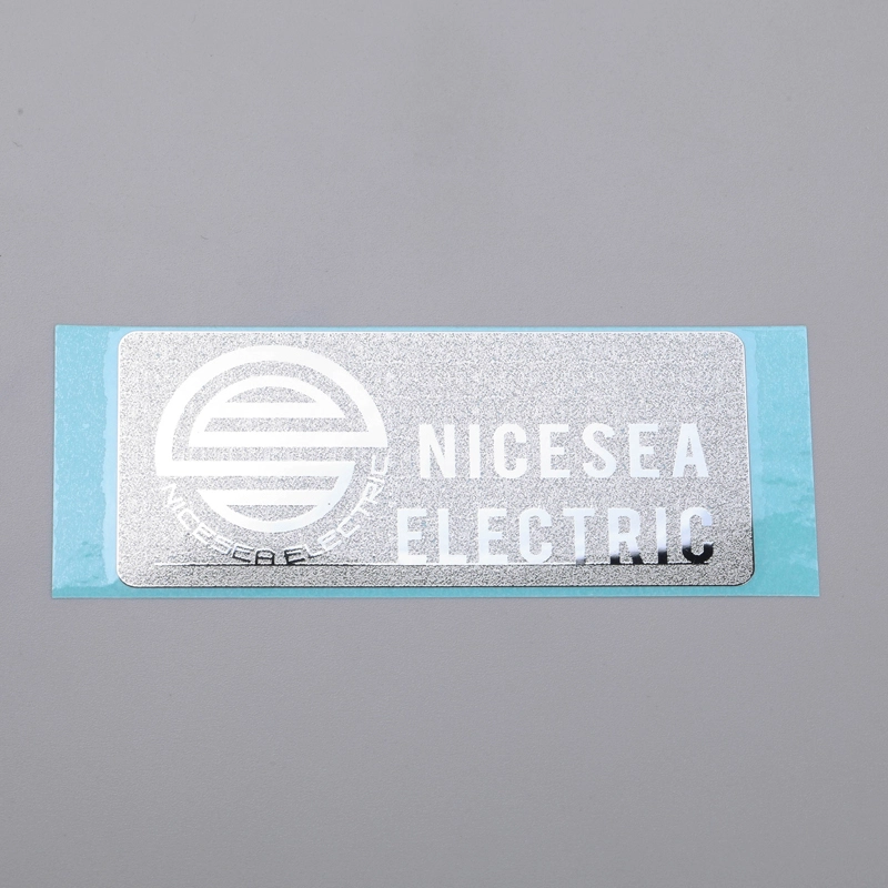 Chrome Silver Logo Sticker Nickel Label with 3M Adhesive