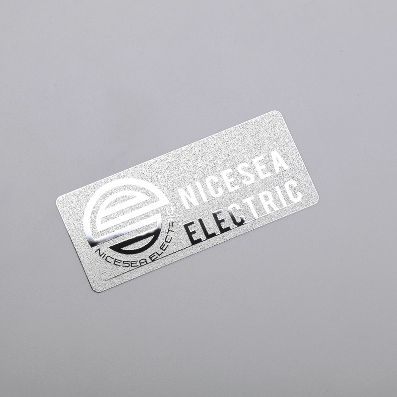 Chrome Silver Logo Sticker Nickel Label with 3M Adhesive