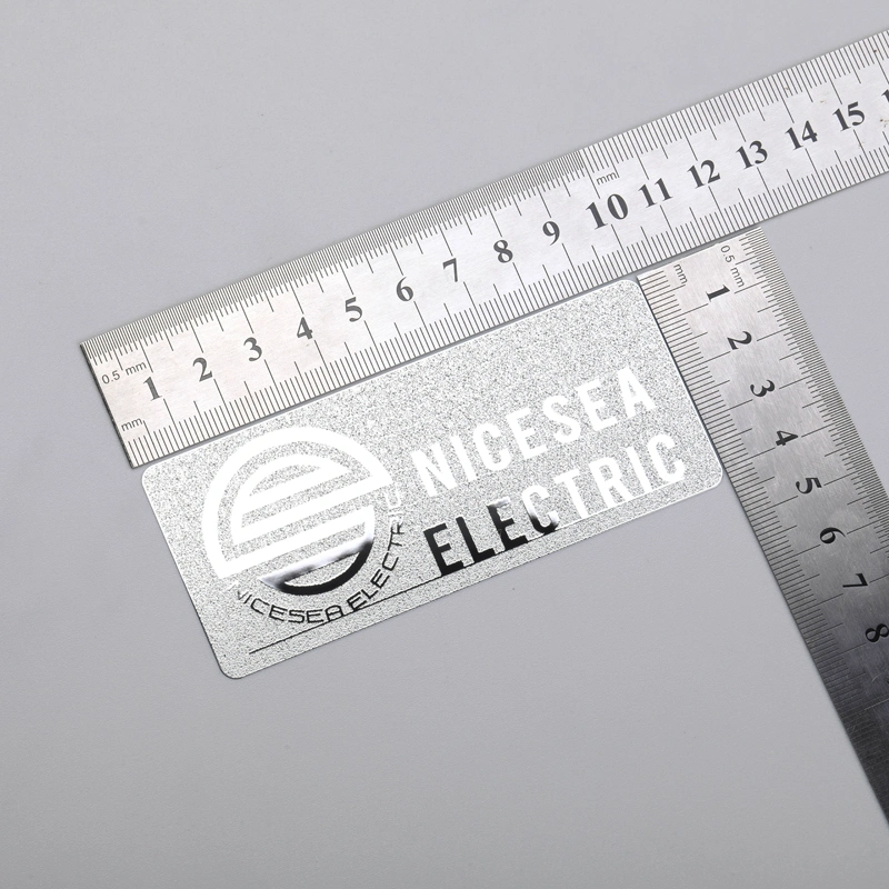Chrome Silver Logo Sticker Nickel Label with 3M Adhesive