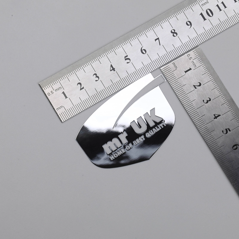 Customized Chrome Glossy Thin Emblem Logo with 3M adhesive