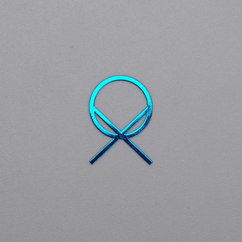 Customized Chrome Blue Color Nickel Label Sign