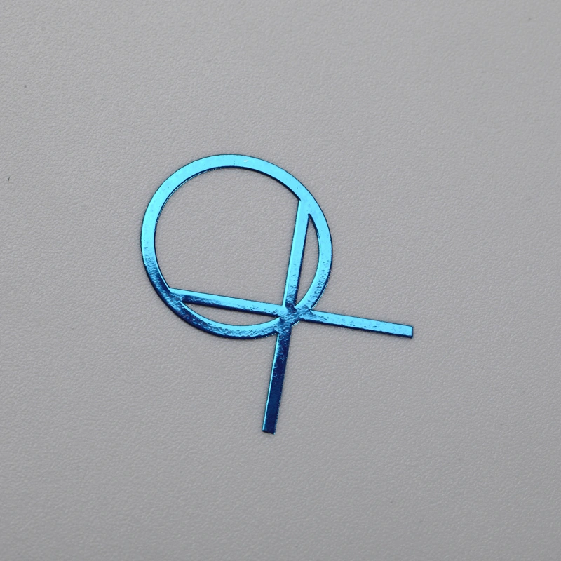 Customized Chrome Blue Color Nickel Label Sign